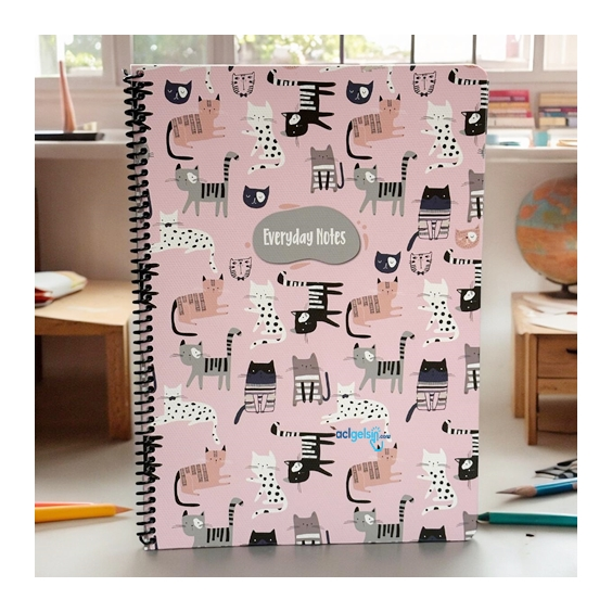 Keskin Color Animal Friendsspralli Defter A4 80 Yaprak Çizgili