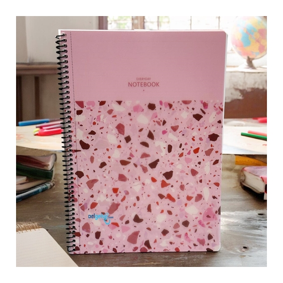 Keskin Color Terazzo Spiralli Defter A4 80 Yaprak Çizgili