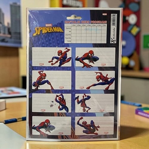 Keskin Spiderman Ders Programli Etiket 3 Lü