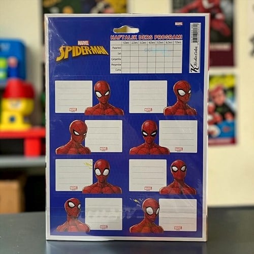 Keskin Spiderman Ders Programli Etiket 3 Lü