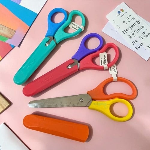 Keyroad Okul Makası Plastik Koruma Kapaklı
