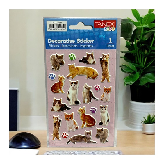 Kids Happy 3d Stickers Cats Serisi Etiket 25037