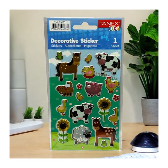 Kids Happy 3d Stickers Çiftlik Hayvanları Serisi Etiket 25173