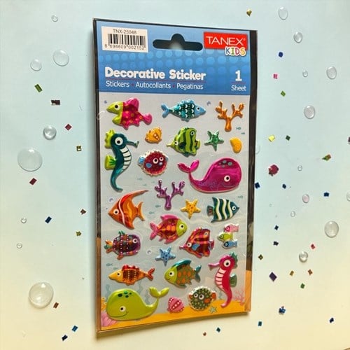 Kids Happy 3d Stickers Deniz Hayvanları Serisi Etiket 25048