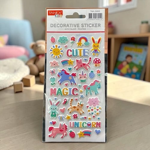 Kids Happy 3d Stickers Puffy Sevimli Canlılar Serisi 25855