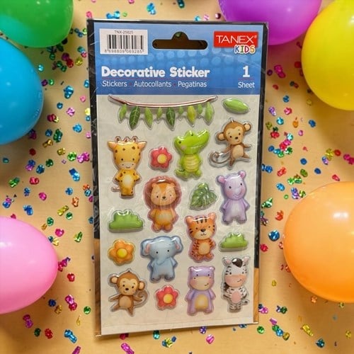 Kids Happy 3d Stickers Sevimli Canlılar Serisi Etiket 25825