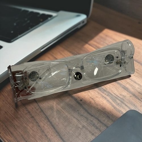 Kitap Okuma Gözlüğü Led Işıklı Şeffaf Kılıflı Şeffaf
