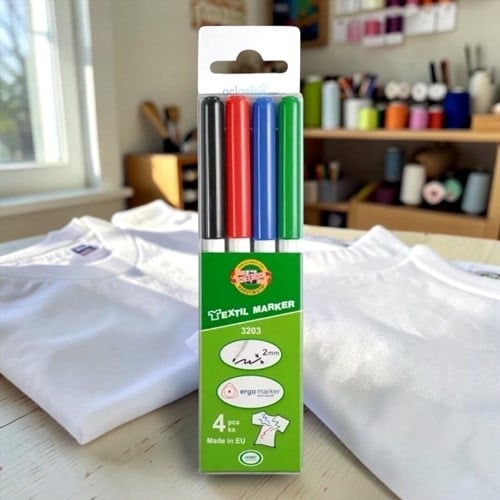 Koh-i-noor Textile Markers 3203 4lü Set
