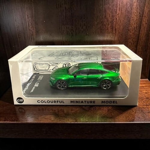 Kolleksiyonluk Cm Model Audi Rs7 Sportback Metallic Yeşil 1:64 Ölçek