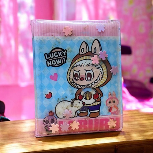 Labubu Karakterli Mini Sulu Stickerli Not Defteri