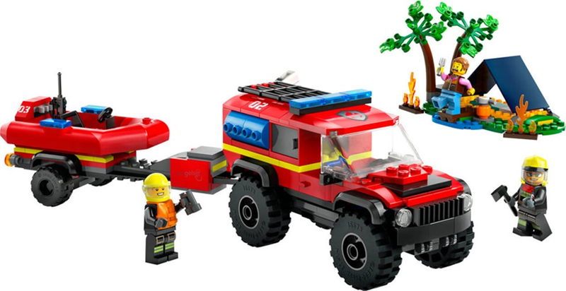 Lego City 4x4 Kurtarma Botlu İtfaiye Kamyonu