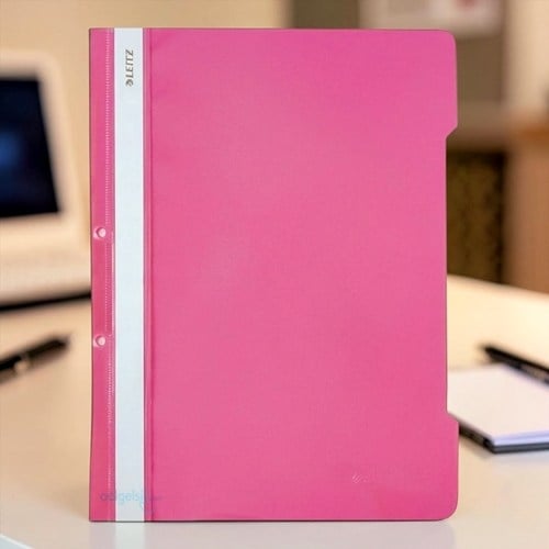 Leitz Plastik Telli Dosya 50li Pembe