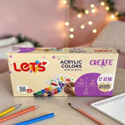 Lets Akrilik Boya 12 Renk L-5212