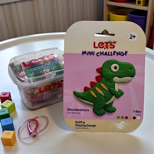 Lets Oyun Hamuru Dino Macerası T-rex 5 R. 100 Gr L01023