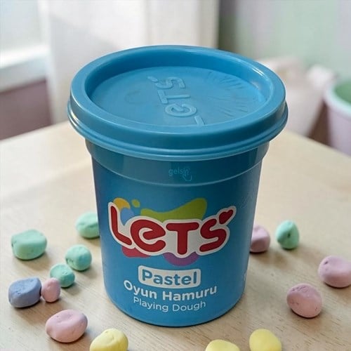 Lets Tek Renk Oyun Hamuru Pastel Mavi 110 Gr