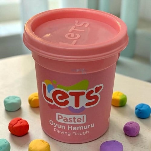 Lets Tek Renk Oyun Hamuru Pastel Pembe 110 Gr