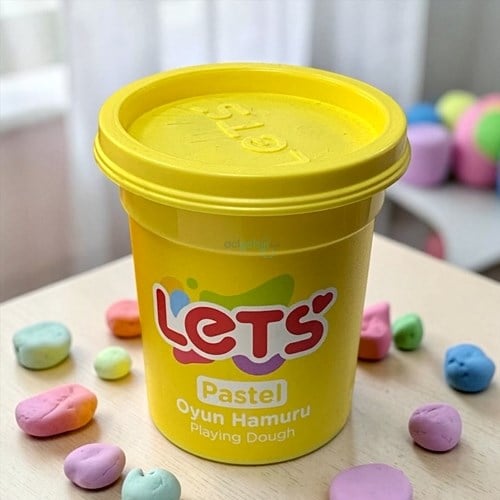 Lets Tek Renk Oyun Hamuru Pastel Sarı 110 Gr