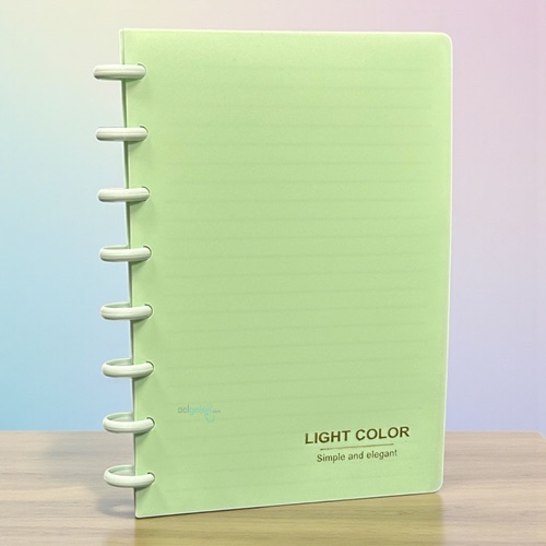 Light Color A5 Disk Telli Bloknot Not Defteri 80 Yaprak Çizgili