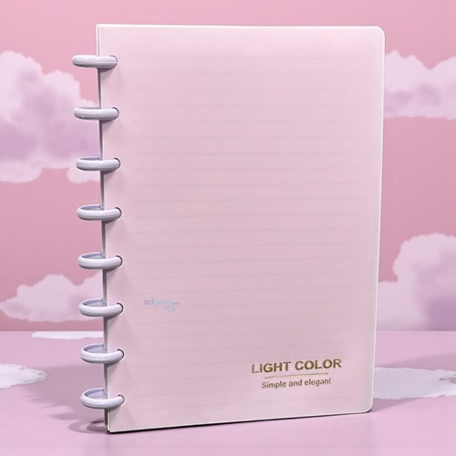 Light Color A5 Disk Telli Bloknot Not Defteri 80 Yaprak Çizgili