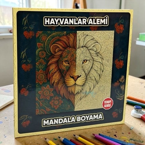 Lilamor Hayvanlar Alemi Mandala Boyama