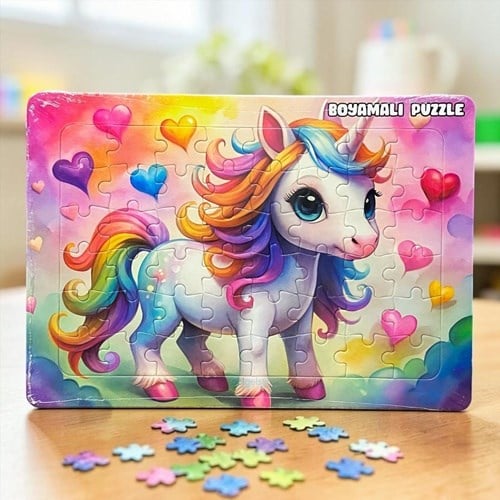 Lilart Kids Boyamalı Puzzle 48 Parça 24x34 Cm