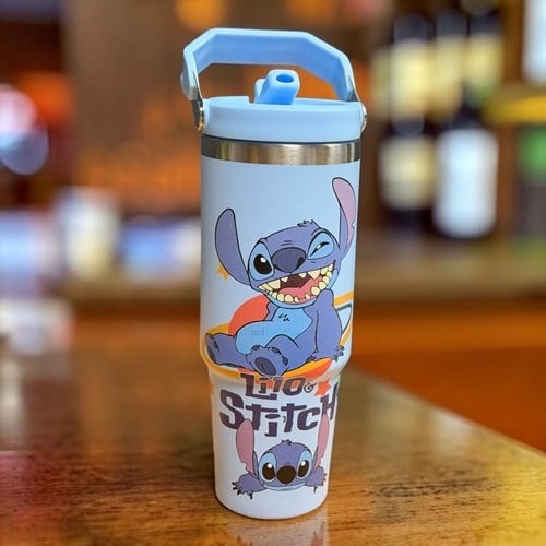 Lilo & Stitch Stanley Model Çelik Termos 1000'ml Mavi