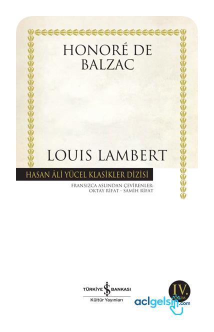 Louis Lambert - Hasan Ali Yücel Klasikleri