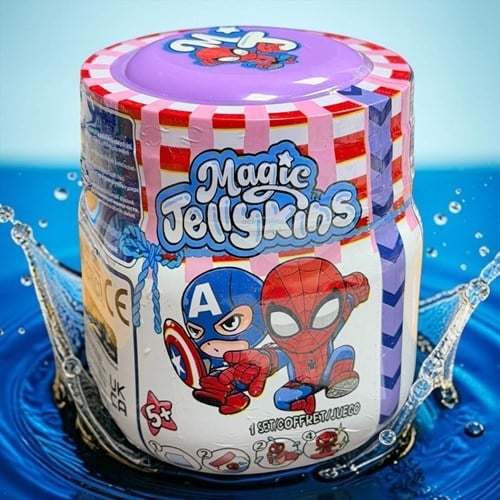 Magic Jelly Kins Sürpriz Kavanoz Peluş Oyuncak Spider Man