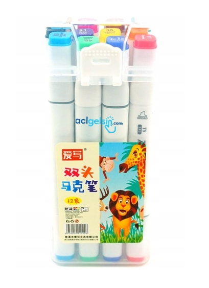 Marker Kalem Seti 12'li Plastik Kutulu
