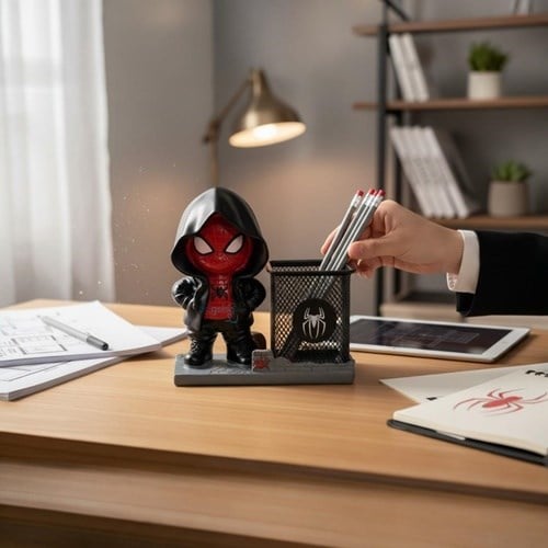 Masa Üstü Kalemlik Spider Man Siyah