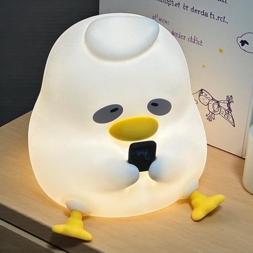 Masa Üstü Ördek Silikon Usb Şarzlı Led Lamba