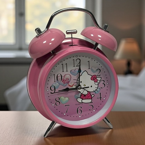 Masa Üstü Sevimli Hello Kitty Çalar Saat