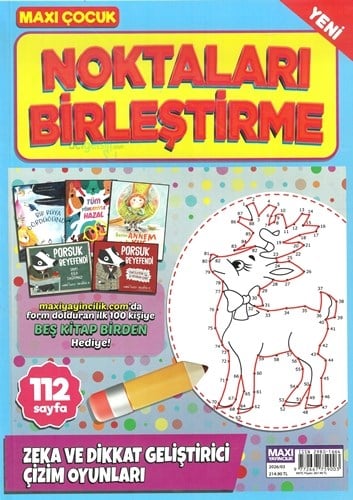 Maxi Çocuk Dergisi Noktaları Birleştirme & Sudoku 2026/03