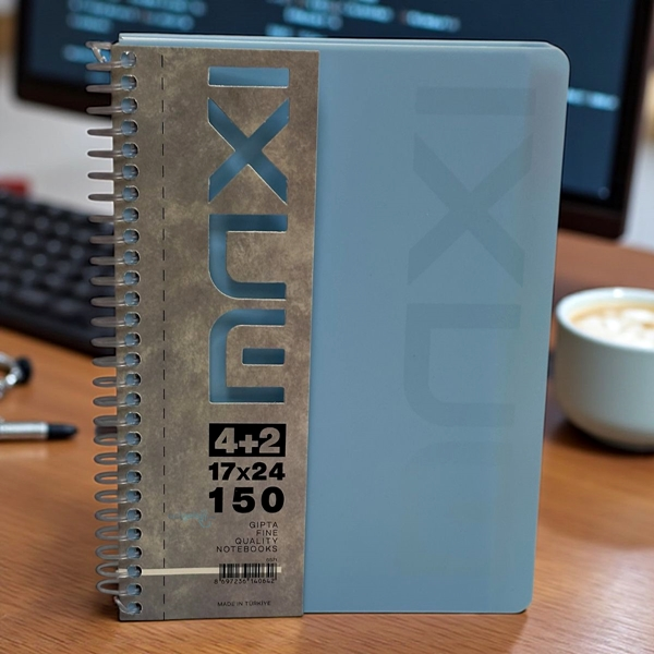 Maxı Spralli Sert Kapak 17x24 Not Defteri 150 Yaprak Çizgili
