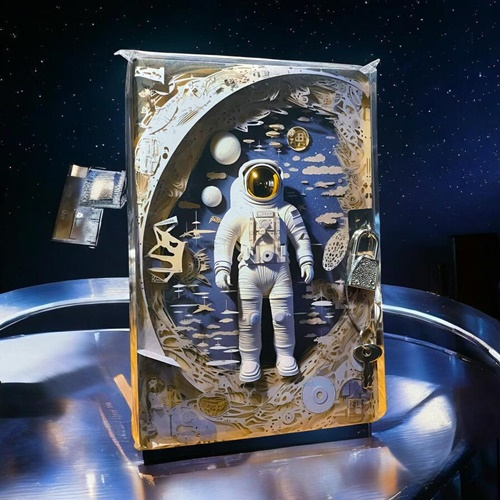 Maxx Astronot Temalı Kilitli Hatıra Defteri