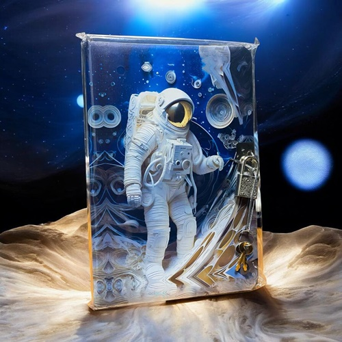 Maxx Astronot Temalı Kilitli Hatıra Defteri