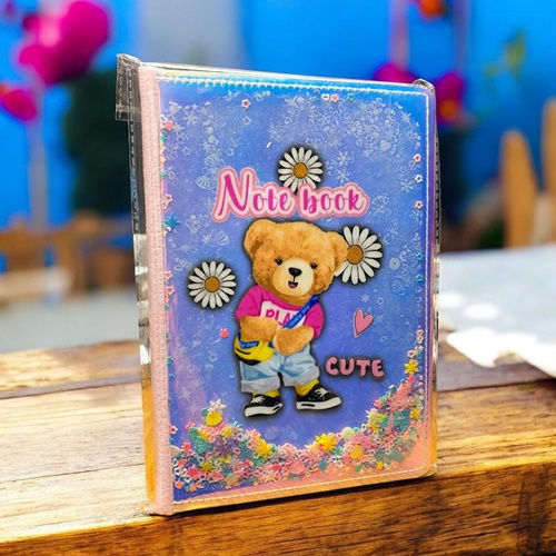 Maxx Ayıcık Temalı Pullu Kapak Kadife Not Defteri