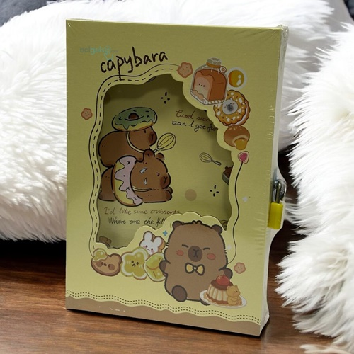Maxx Capybara Temalı Kutulu Kilitli Hatıra Defteri