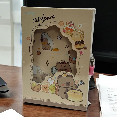 Maxx Capybara Temalı Kutulu Kilitli Hatıra Defteri