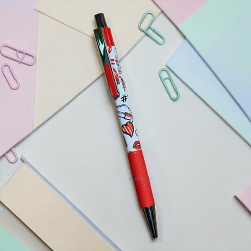 Maxx Vinson Fashion Love Style Desenli Tükenmez Kalem
