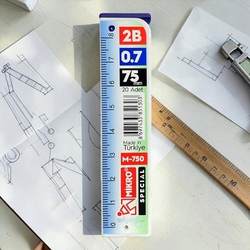 Mikro Min 2b Cetvelli Mekanik Kalem Ucu 0,7 Mm