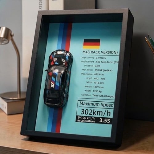 Mini Gt Bmw M4 Track Version Çerçeveli Metal Model Araba Dekoratif Koleksiyon