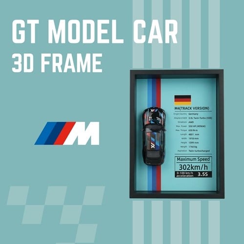 Mini Gt Bmw M4 Track Version Çerçeveli Metal Model Araba Dekoratif Koleksiyon