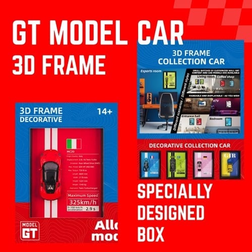 Mini Gt Maserati Mc20 Çerçeveli Metal Model Araba Dekoratif Koleksiyon