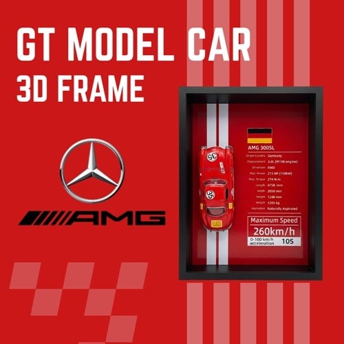 Mini Gt Mercedes-benz Amg 300sl Çerçeveli Metal Model Araba Dekoratif Koleksiyon