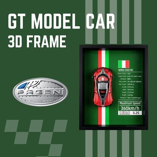 Mini Gt Pagani Huayra Bc Kırmızı Çerçeveli Metal Model Araba Dekoratif Koleksiyon