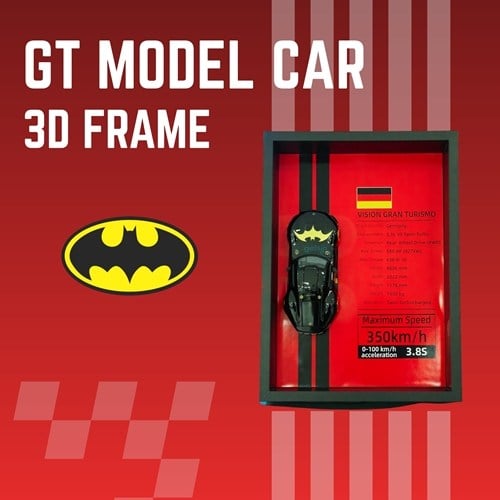 Mini Gt Vision Gran Turismo Siyah Çerçeveli Metal Model Araba Dekoratif Koleksiyon