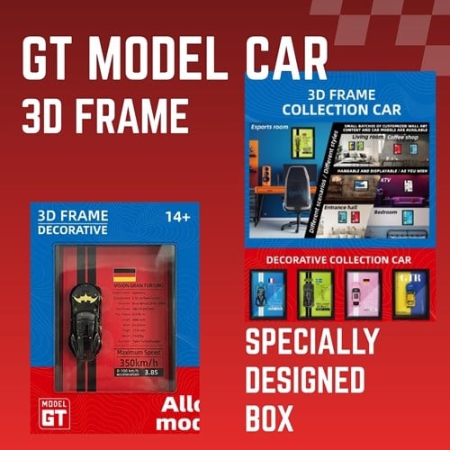 Mini Gt Vision Gran Turismo Siyah Çerçeveli Metal Model Araba Dekoratif Koleksiyon
