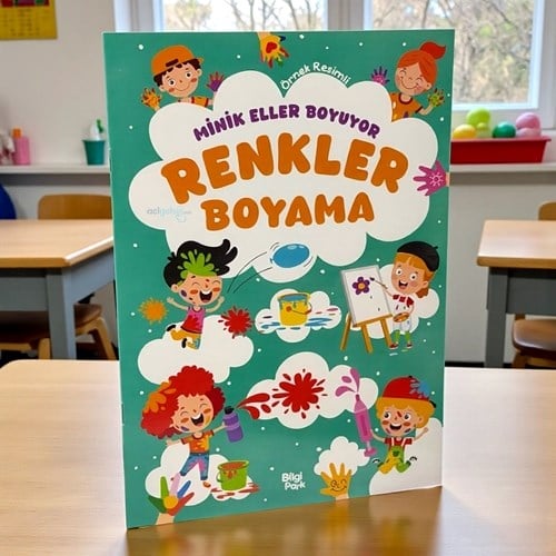 Minik Eller Boyuyor – Renkler Boyama Kitabı (örnek Resimli)