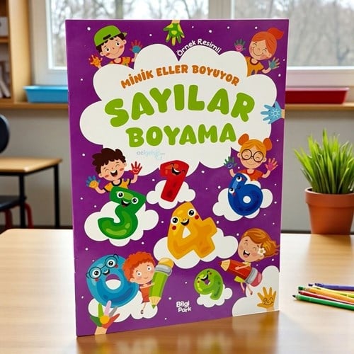 Minik Eller Boyuyor – Sayılar Boyama Kitabı (örnek Resimli)